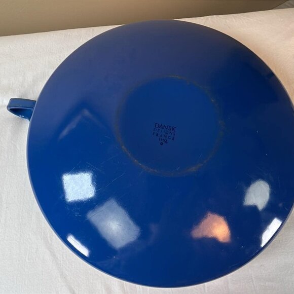 Vintage DANSK Kobenstyle Enamelware Paella Pan 10” France Blue Classic Enamel - Picture 8 of 8